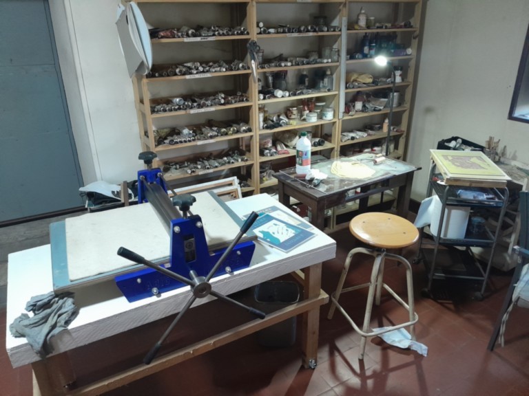 Presse linogravure