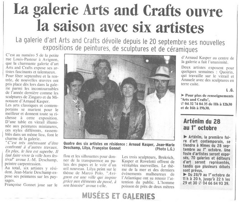 Galerie Arts And Crafts Avignon 2000