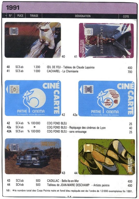 Cinécarte Pathé 1992